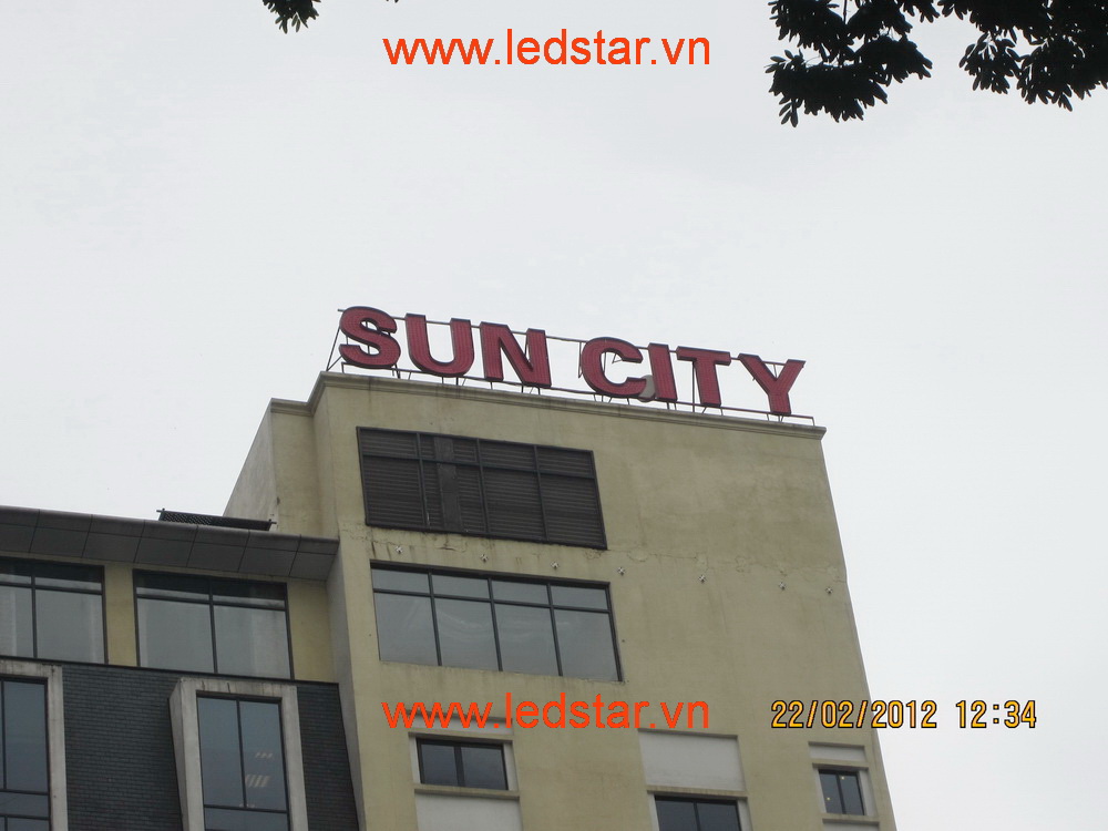 Tên tòa nhà, tập đoàn bằng led Tên tòa nhà, tập đoàn bằng led